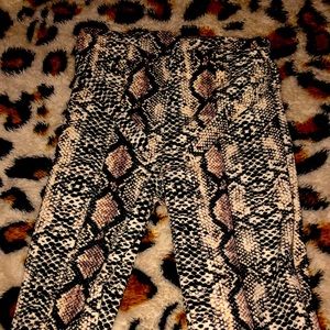 snake skin pants
